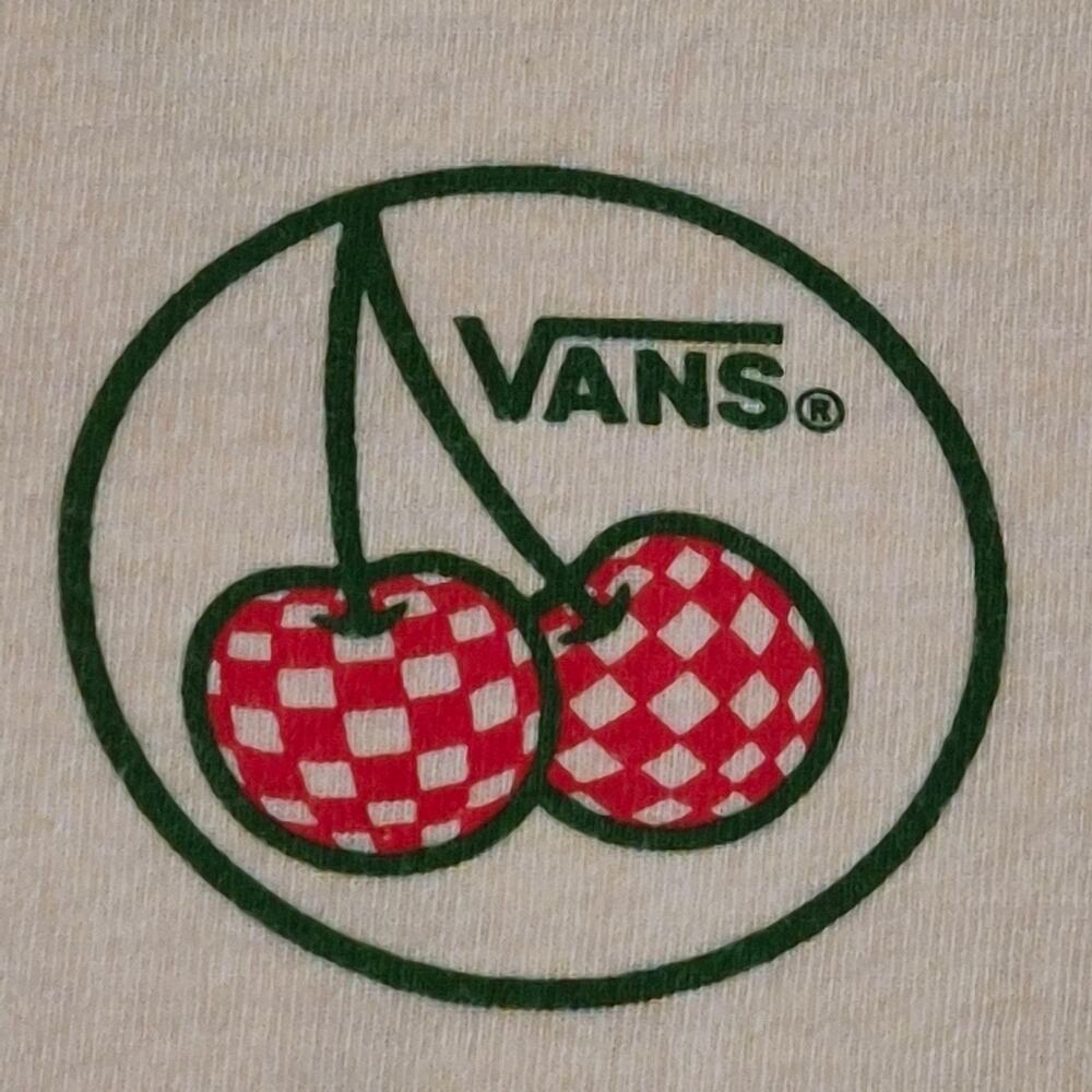 Vans Off The Wall Checkered Cherry Graphic Tee Shirt Large White - Picture 2 of 6